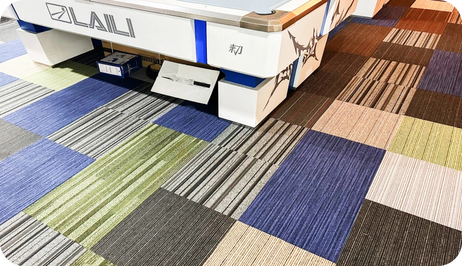 Comfortable Carpet Tile by Honpo Installation